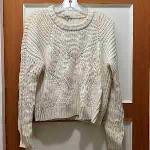 NEW Madewell chunky knit white sweater